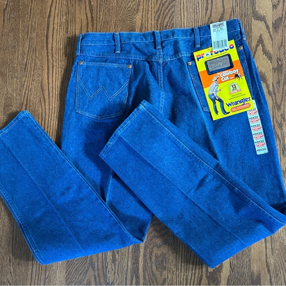 Men’s NWT Wrangler Pro Rodeo Original Cowboy Cut Jeans in Deep Blue Size 40/32 - Picture 5 of 10